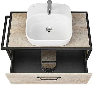 Тумба-умывальник подвесная Aquaton Лофт Фабрик 80 дуб эндгрейн 1A2424K2LTDU0, 3