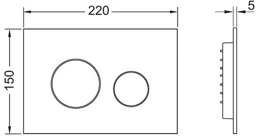 Клавиша смыва для унитаза TECEloop 9240935 никель металлик