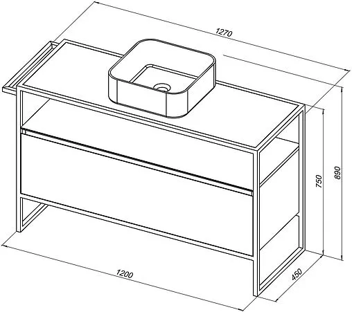 Тумба-умывальник напольная Allen Brau Priority 120 белый 1.31004.WM+