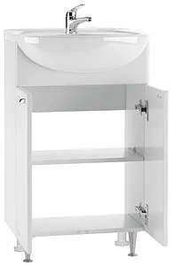 Тумба-умывальник напольная Айсберг Классик 55 белый DA1018T+Вн МуБ03, 4