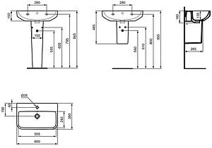 Раковина Ideal Standard i.Life S 60 белый T458301 Раковина Ideal Standard i.Life S 60 белый T458301, 2