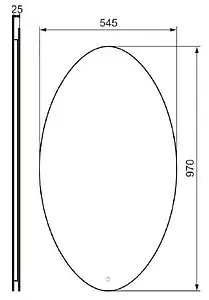 Зеркало с подсветкой Raval Moon 55 Moo.02.55/W Зеркало с подсветкой Raval Moon 55 Moo.02.55/W, 2