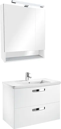 Шкаф-зеркало Roca Gap 80 белый глянец ZRU9302887