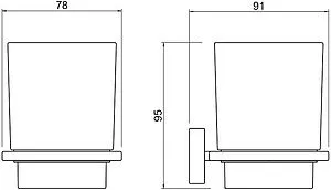 Стакан Aquatek Либра чёрный матовый AQ4304MB, 2