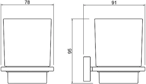 Стакан Aquatek Либра чёрный матовый AQ4304MB