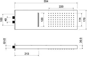 Лейка верхнего душа Aquatek чёрный матовый AQ2085MB, 2