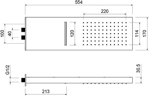 Лейка верхнего душа Aquatek чёрный матовый AQ2085MB
