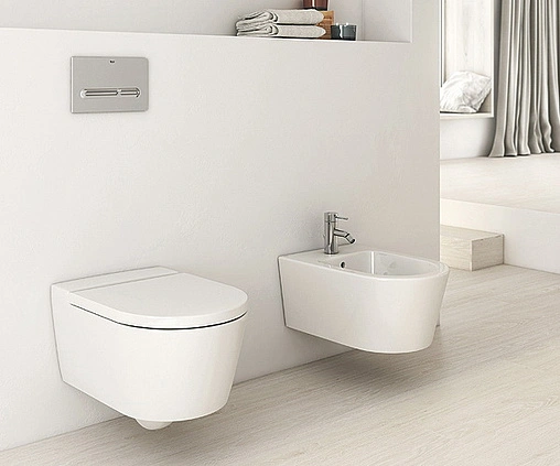 Унитаз подвесной безободковый Roca Inspira Round Rimless белый 346527000