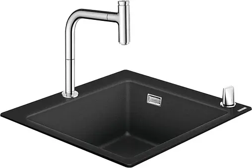 Мойка кухонная с встроенным смесителем Hansgrohe C51-F450-06 56x51 черный 43217000