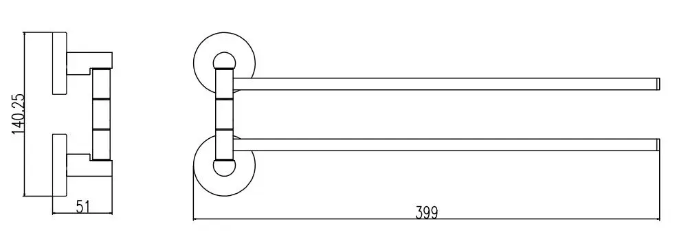 Полотенцедержатель Rav Slezak Colorado хром COA0602, 2