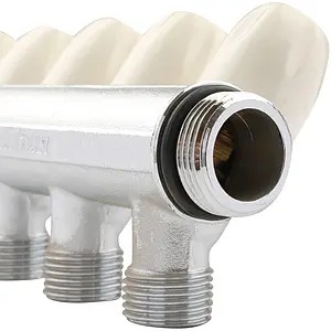 Коллектор регулирующий проходной 5 отводов ¾"в/н x ½"к Tiemme MAXIMA 1860010 Коллектор регулирующий проходной 5 отводов ¾"в/н x ½"к Tiemme MAXIMA 1860010, 4