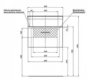 Тумба-умывальник подвесная Aquanet Верона 50 чёрный 00207766+00154242 Тумба-умывальник подвесная Aquanet Верона 50 чёрный 00207766+00154242, 3