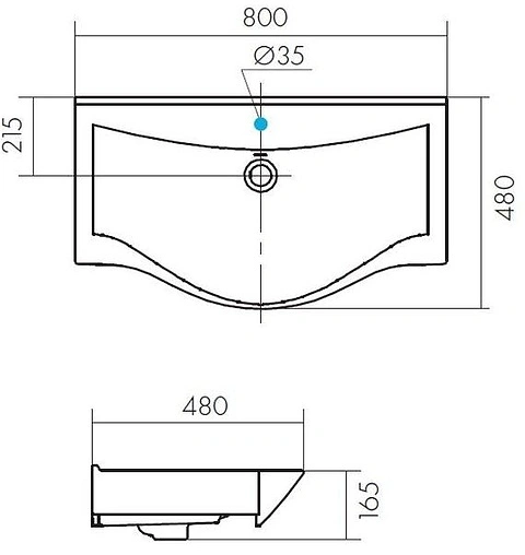 Раковина Santek Беверли 80 белый 1WH302422