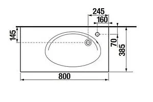 Тумба-умывальник подвесная Roca Etna 80 дуб верона 857301445+32700A000, 3