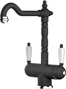 Смеситель для кухни с подключением к фильтру Omoikiri Amagasaki-BL чёрный матовый 4994067 Смеситель для кухни с подключением к фильтру Omoikiri Amagasaki-BL чёрный матовый 4994067, 1