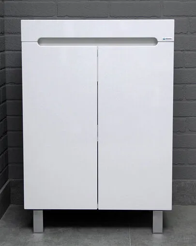 Тумба-умывальник напольная Айсберг Аура 60 белый DA2502T+S-UM-COM60/1-w