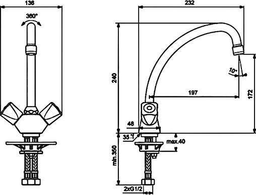 Смеситель для кухни Vidima Practic хром BA231AA