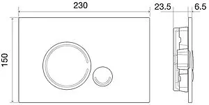 Комплект 5 в 1 BelBagno Amanda BB051CHR/BB051SC/BB002-80/BB014-SR-BIANCO с кнопкой белый глянцевый, 4