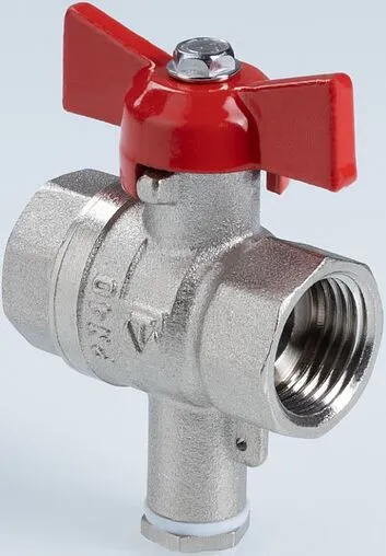 Кран шаровый для подключения датчика температуры ½&quot;в x ½&quot;в Valtec Стандарт ГОСТ Р 59553-2021 VT.128.N.04