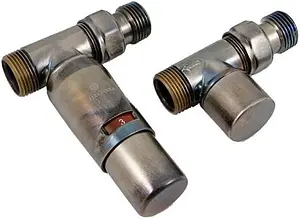 Комплект вентилей терморегулирующих прямых М22x1.5 x ½"н Schlosser Elegant Mini Technoline 603400054 Комплект вентилей терморегулирующих прямых М22x1.5 x ½"н Schlosser Elegant Mini Technoline 603400054, 1