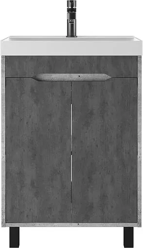 Тумба-умывальник напольный Домино Loft 60 бетон DL5606T+4627173210164