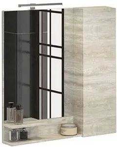 Шкаф-зеркало Comforty Верона 90 дуб белый 00004136714CF, 1