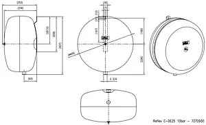 Гидроаккумулятор Reflex C-DE 25л 10 бар 7270930, 2