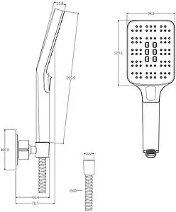 Душевой набор Cersanit Ferro хром 64085, 2