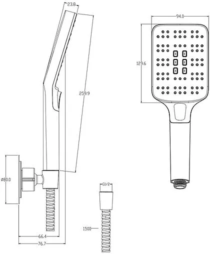 Душевой набор Cersanit Ferro хром 64085