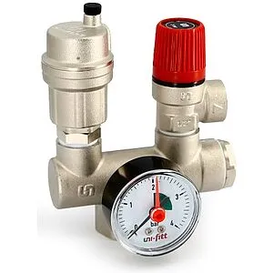 Группа безопасности котла до 50 кВт 1&quot; 3 бар Uni-Fitt 254N4530, 1