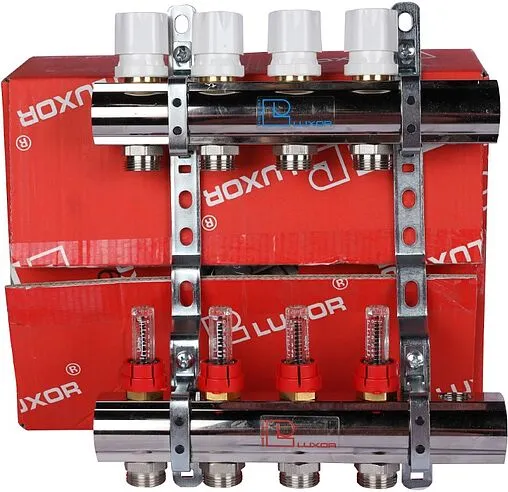 Группа коллекторная с расходомерами 4 отвода 1&quot;в/в x ¾&quot;ек Luxor CD 477/4 15662704N