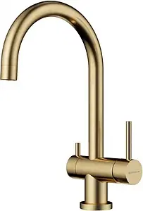 Смеситель для кухни с подключением к фильтру Omoikiri Yamada-AB античная латунь 4994264, 1