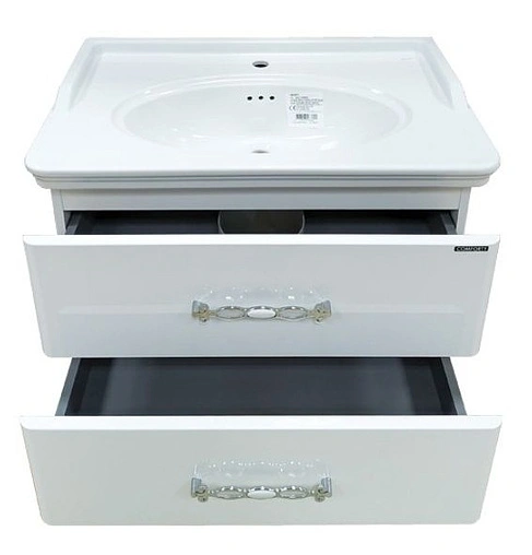 Тумба-умывальник подвесная Comforty Неаполь 80 белый 00004147564CF