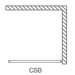 Душевое ограждение 820мм прозрачное стекло Roltechnik CSB 340-9000000-01-01, 2