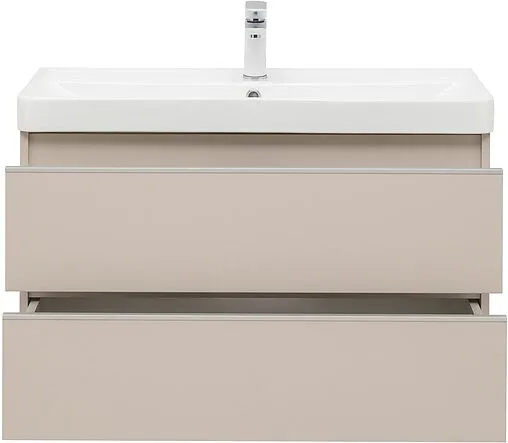 Тумба-умывальник подвесная Aquanet Вега 90 бежевый 00329586+00323883