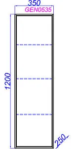 Шкаф-пенал подвесной Aqwella Genesis 35 миллениум серый/белый GEN0535MG Шкаф-пенал подвесной Aqwella Genesis 35 миллениум серый/белый GEN0535MG, 2