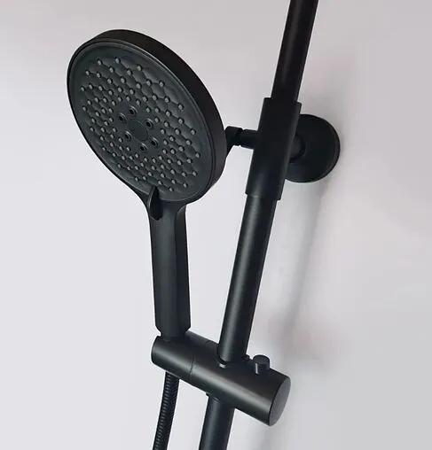 Душевая система со смесителем для ванны Osgard Solen Black чёрный матовый 58050 Душевая система со смесителем для ванны Osgard Solen Black чёрный матовый 58050