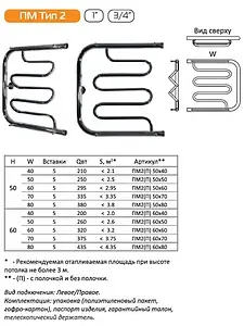 Полотенцесушитель водяной Тругор Фокстрот-Лиана 500x500 с полкой полированная сталь ПМ2/50/50П Полотенцесушитель водяной Тругор Фокстрот-Лиана 500x500 с полкой полированная сталь ПМ2/50/50П, 2
