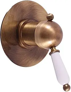 Смеситель для душа скрытого монтажа Rav Slezak Labe бронза/белый L583LSM, 1