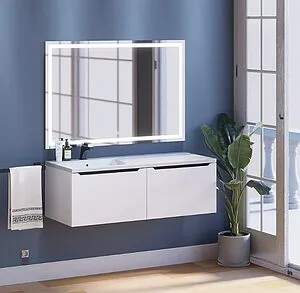 Тумба под умывальник подвесная Uperwood UPD Tanos 120 L белый с графитовыми вставками 291020265 Тумба под умывальник подвесная Uperwood UPD Tanos 120 L белый с графитовыми вставками 291020265, 5