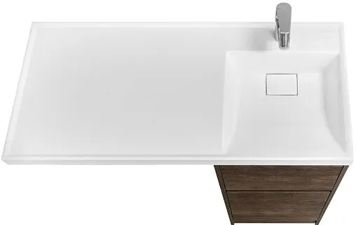 Тумба-умывальник напольная над стиральной машиной Aquaton Лондри 105 R дуб рустикальный 1A2670K1LHDR0+