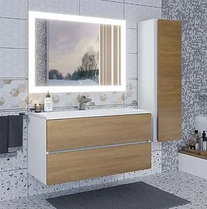 Тумба-умывальник подвесная Uperwood Barsa 100 дуб сонома/белый 293020535 Тумба-умывальник подвесная Uperwood Barsa 100 дуб сонома/белый 293020535, 4