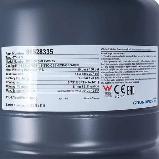 Система автоматического водоснабжения Grundfos SQE 3-105 96524508