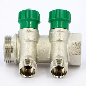 Коллектор регулирующий проходной 2 отвода 1"в/н x ½"к Tiemme RUBINO 1840007 Коллектор регулирующий проходной 2 отвода 1"в/н x ½"к Tiemme RUBINO 1840007, 1