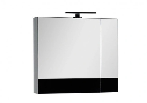 Шкаф-зеркало Aquanet Верона 70 L черный 00186370
