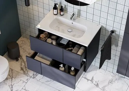 Тумба под умывальник подвесная Roca Luna 80 синий ZRU9307767