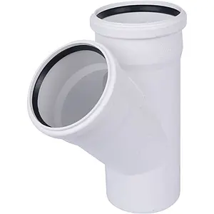 Тройник внутренний бесшумный D=110x110мм Угол 45° Rehau Raupiano Plus 11229841001 Тройник внутренний бесшумный D=110x110мм Угол 45° Rehau Raupiano Plus 11229841001, 1