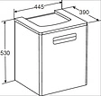 Тумба-умывальник подвесная Roca GAP 45 фиолетовый ZRU9302743+327477000