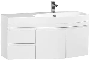 Тумба-умывальник подвесная Aquanet Опера 115 R белый 00169654+00169399 Тумба-умывальник подвесная Aquanet Опера 115 R белый 00169654+00169399, 1
