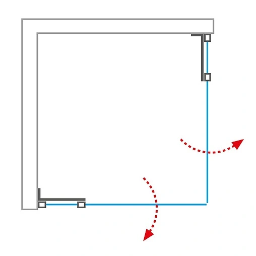 Душевая дверь 1100мм прозрачное стекло Roltechnik Elegant Neo Line GDO1N/1100 188-1100000-00-02